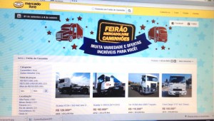 Site promove feirão de caminhões mercado livre