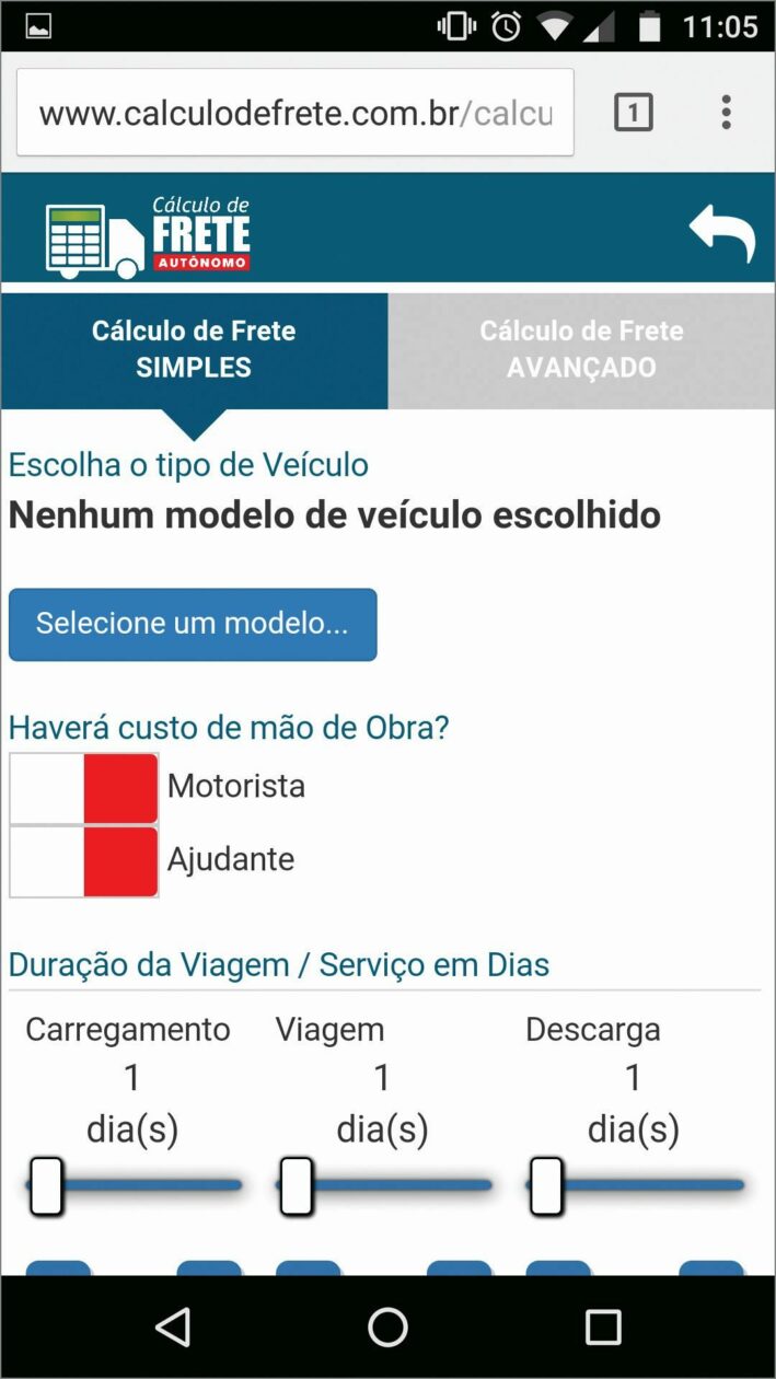 Conheça nova ferramenta disponível para calcular o frete aplicativo2